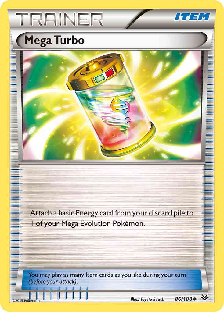Mega Turbo - 86/108 - Uncommon [xy6-86] [Reverse Holo]