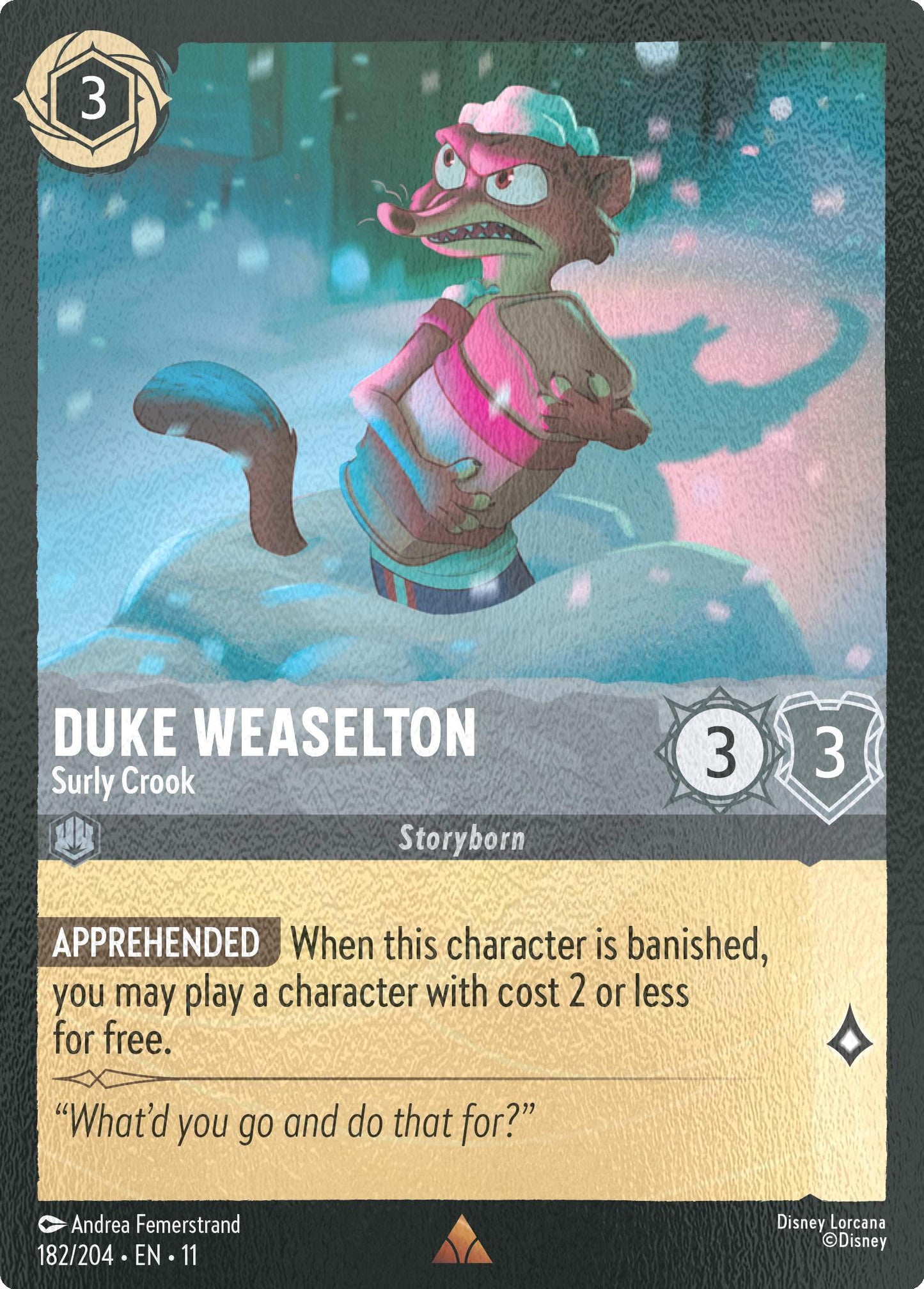 Duke Weaselton - Surly Crook - 182/204 [Winterspell] [Cold Foil]