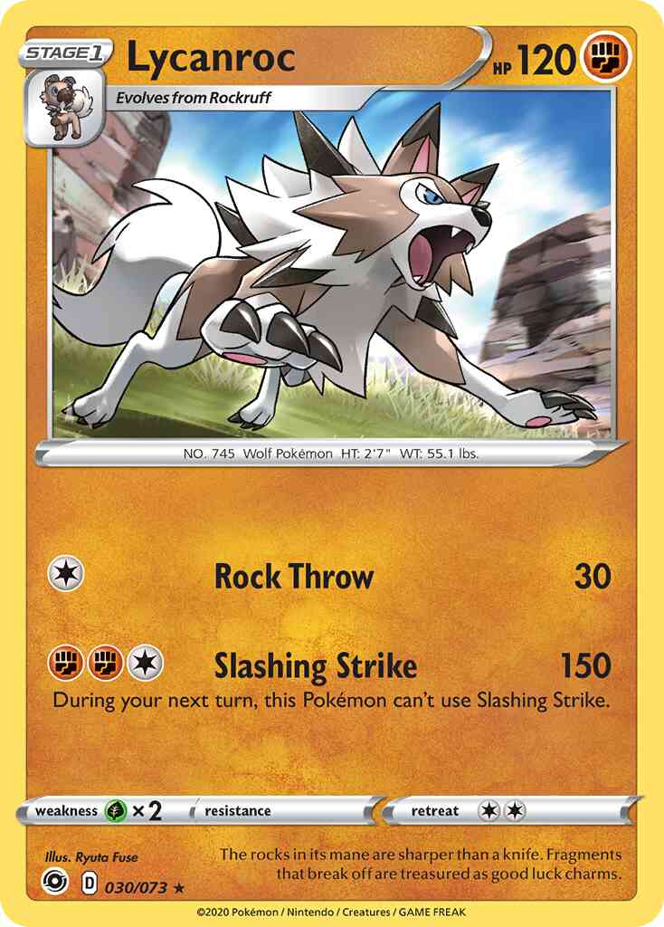 Lycanroc - 030/073 - Rare Holo [swsh35-030] [Holo]