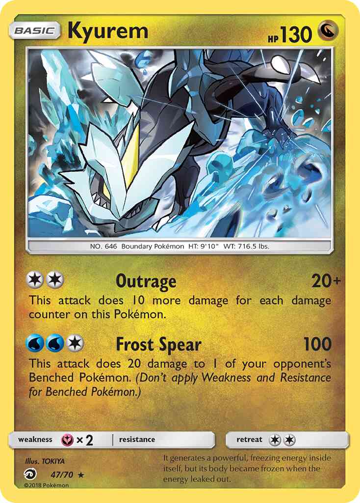 Kyurem - 47/70 - Rare Holo [sm75-47] [Reverse Holo]