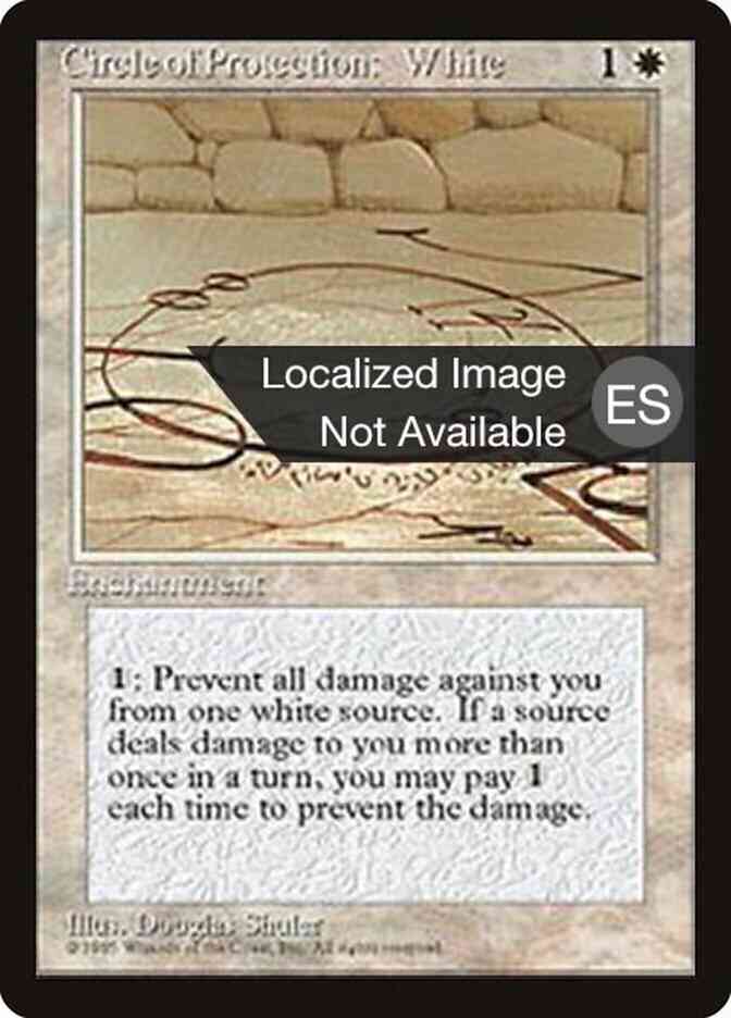 Circle of Protection: White - Japanese [18] [Fourth Edition Black Border: Japanese] [Non-Foil]