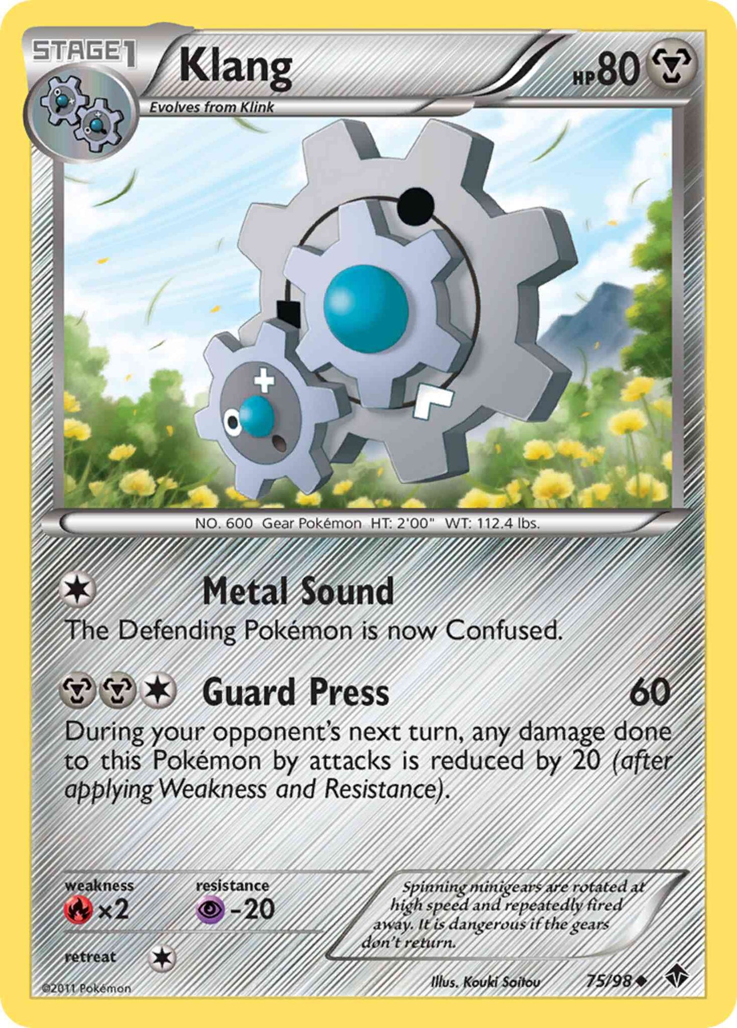 Klang - 75/98 - Uncommon [bw2-75] [Reverse Holo]