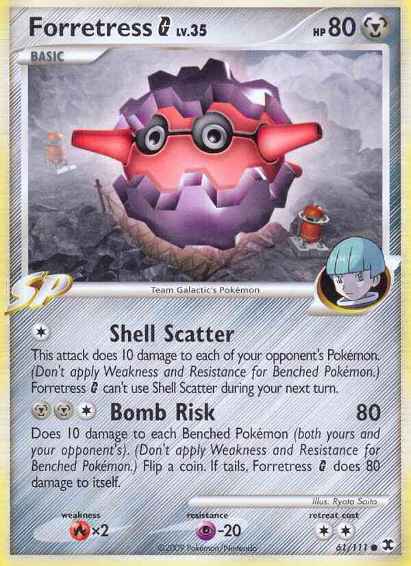 Forretress G - 61/111 - Common [pl2-61] [Reverse Holo]