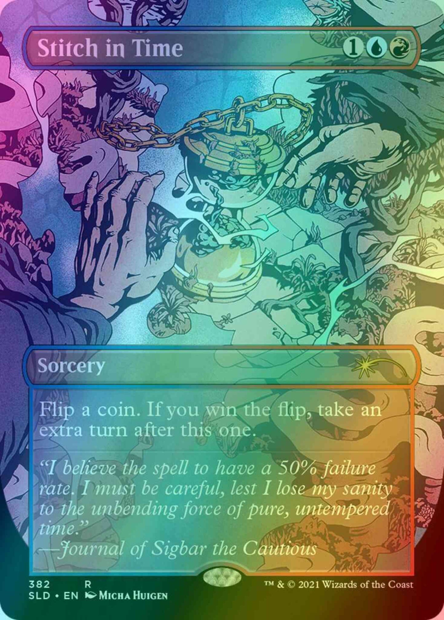 Stitch in Time // Stitch in Time [0382] [Borderless] [Heads I Win, Tails You Lose] [Secret Lair Drop] [Foil]