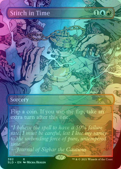 Stitch in Time // Stitch in Time [0382] [Borderless] [Heads I Win, Tails You Lose] [Secret Lair Drop] [Foil]