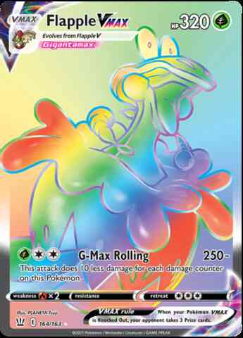 Flapple VMAX - 164/163 - Rare Rainbow [swsh5-164] [Secret]