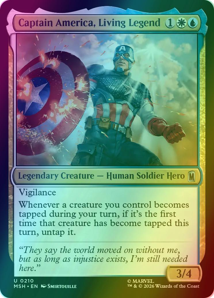 Captain America, Living Legend [210] [Marvel Super Heroes] [Foil]