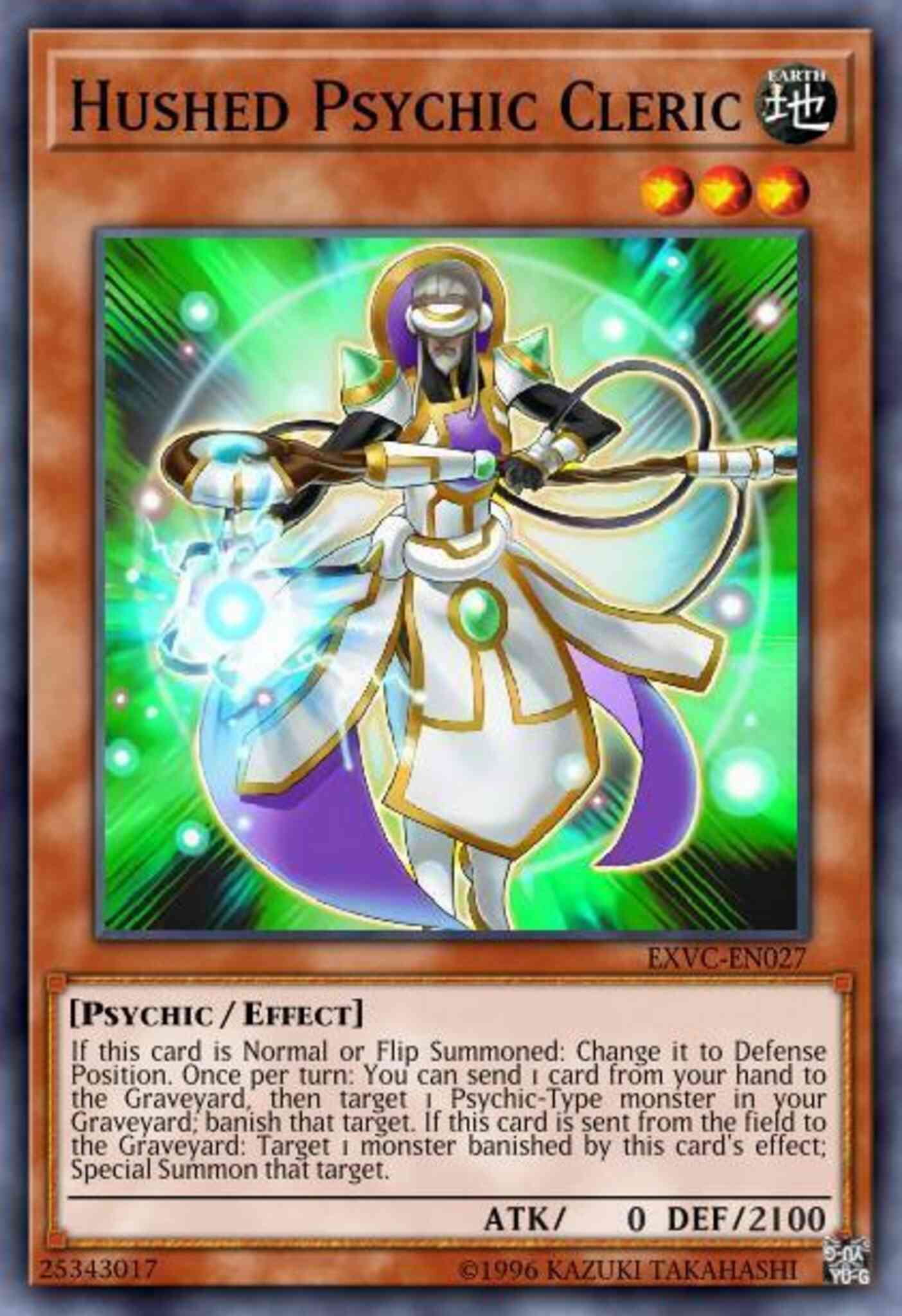 Hushed Psychic Cleric - HSRD-EN050 - Common - 1st Edition