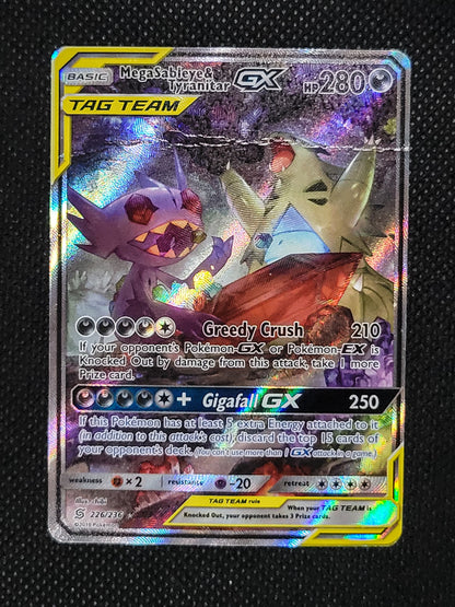 Mega Sableye & Tyranitar-GX — Damaged|Rare Ultra — ID 16880