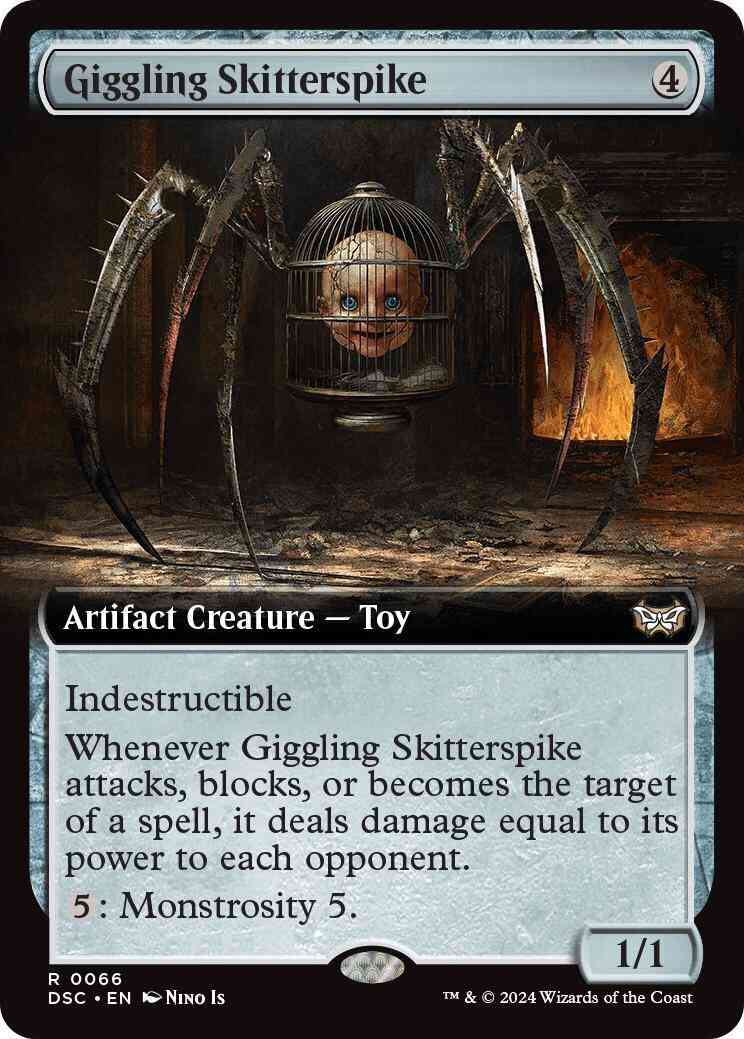Giggling Skitterspike [66] [Extended Art] [Duskmourn: House of Horror: Commander] [Non-Foil]