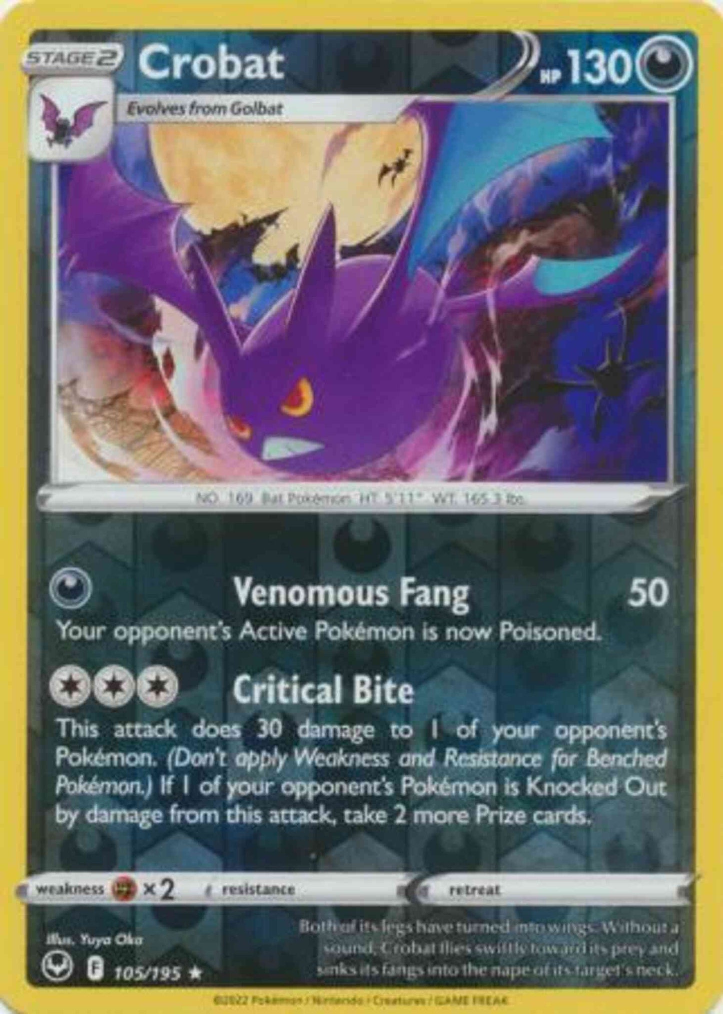Crobat - 105/195 - Rare Holo [swsh12-105] [Reverse Holo]