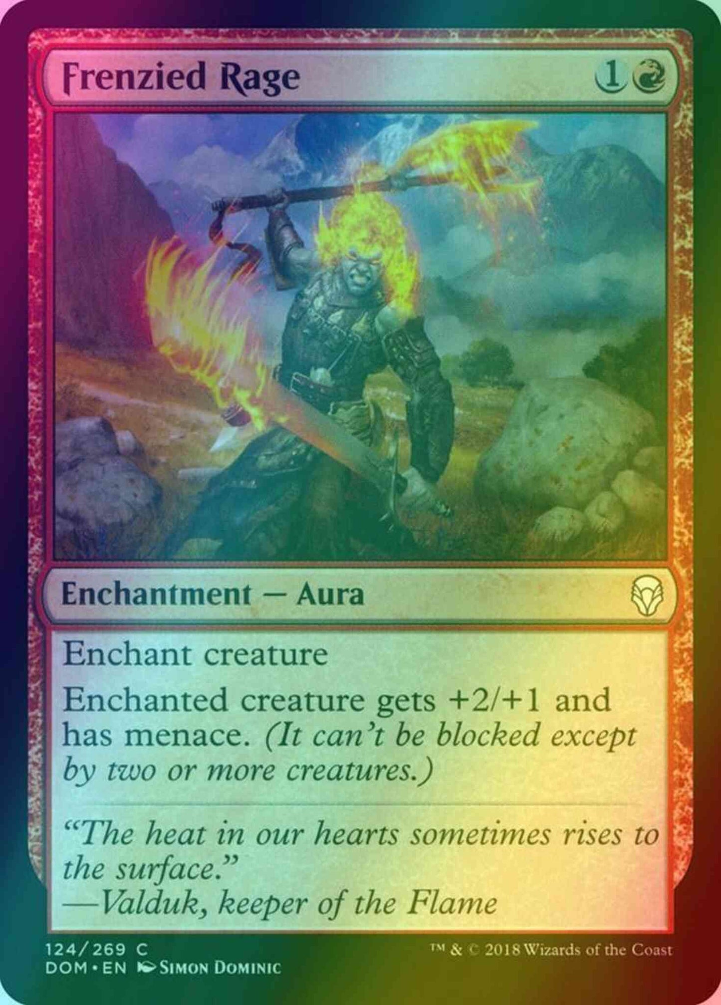 Frenzied Rage [124] [Dominaria] [Foil]