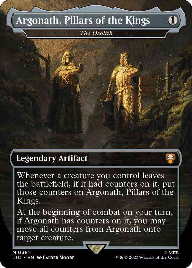 Argonath, Pillars of the Kings - The Ozolith [351] [Borderless] [Realms and Relics] [The Lord of the Rings: Tales of Middle-earth: Commander] [Non-Foil]