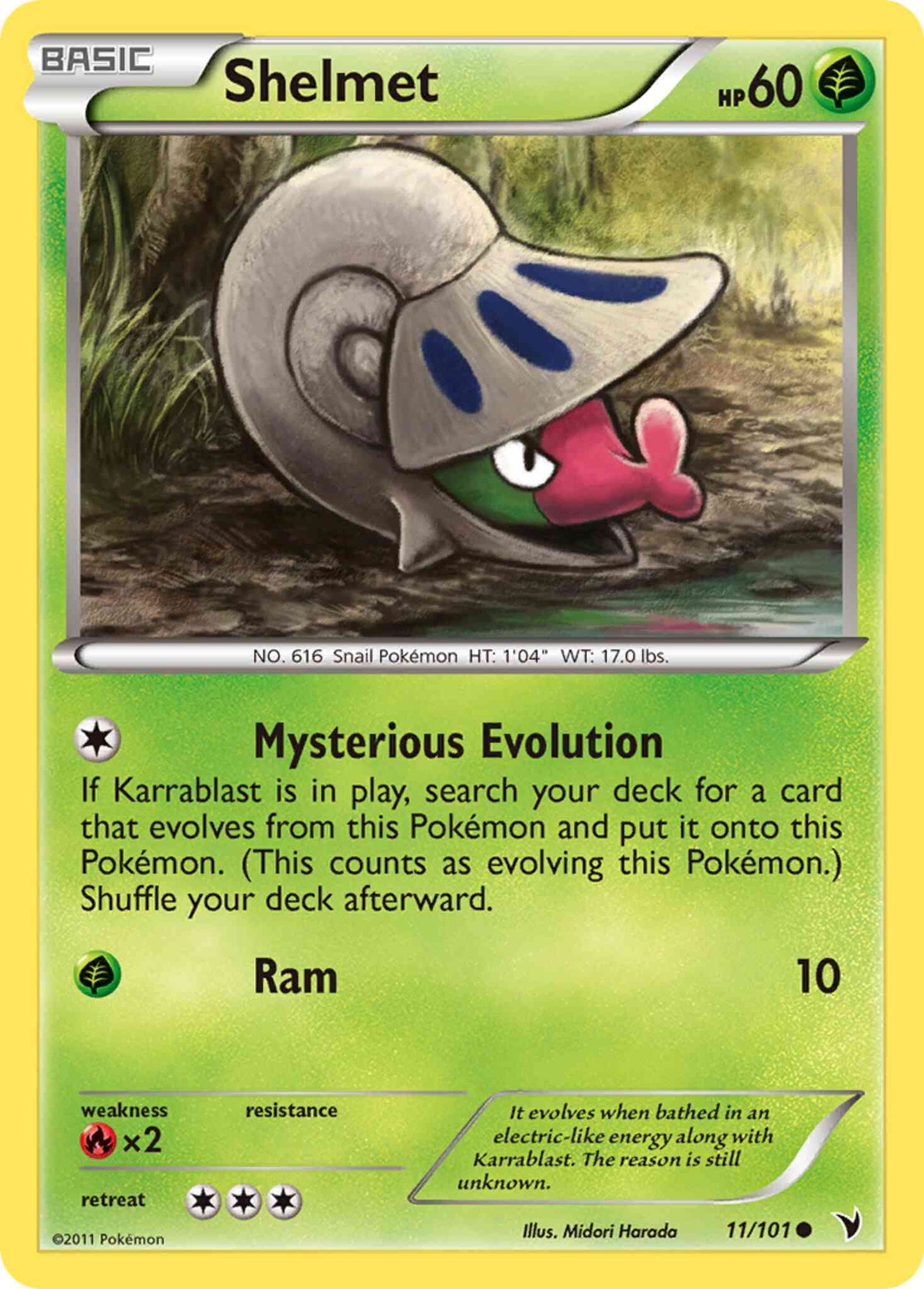 Shelmet - 11/101 - Common [bw3-11] [Reverse Holo]
