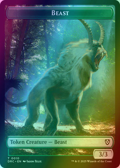 Beast Token (10) // Beast Token (11) [Aetherdrift: Commander: Tokens] [Foil]