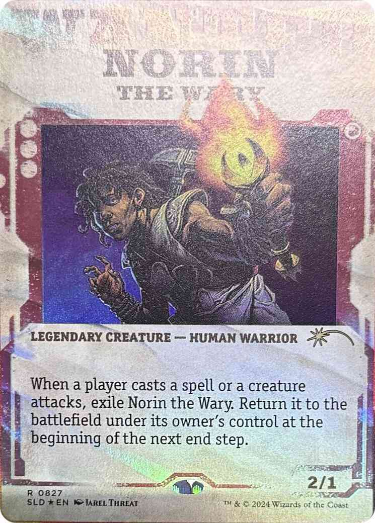 Norin the Wary // Norin the Wary [0827] [Borderless] [Showcase: OTJ] [Secret Lair Drop] [Foil]