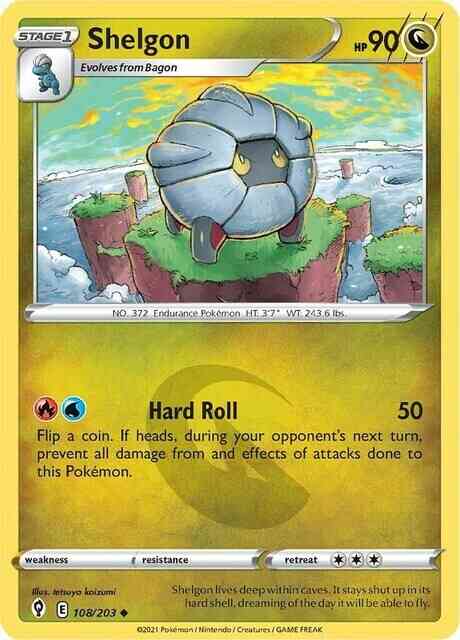 Shelgon - 108/203 - Uncommon [swsh7-108] [Reverse Holo]