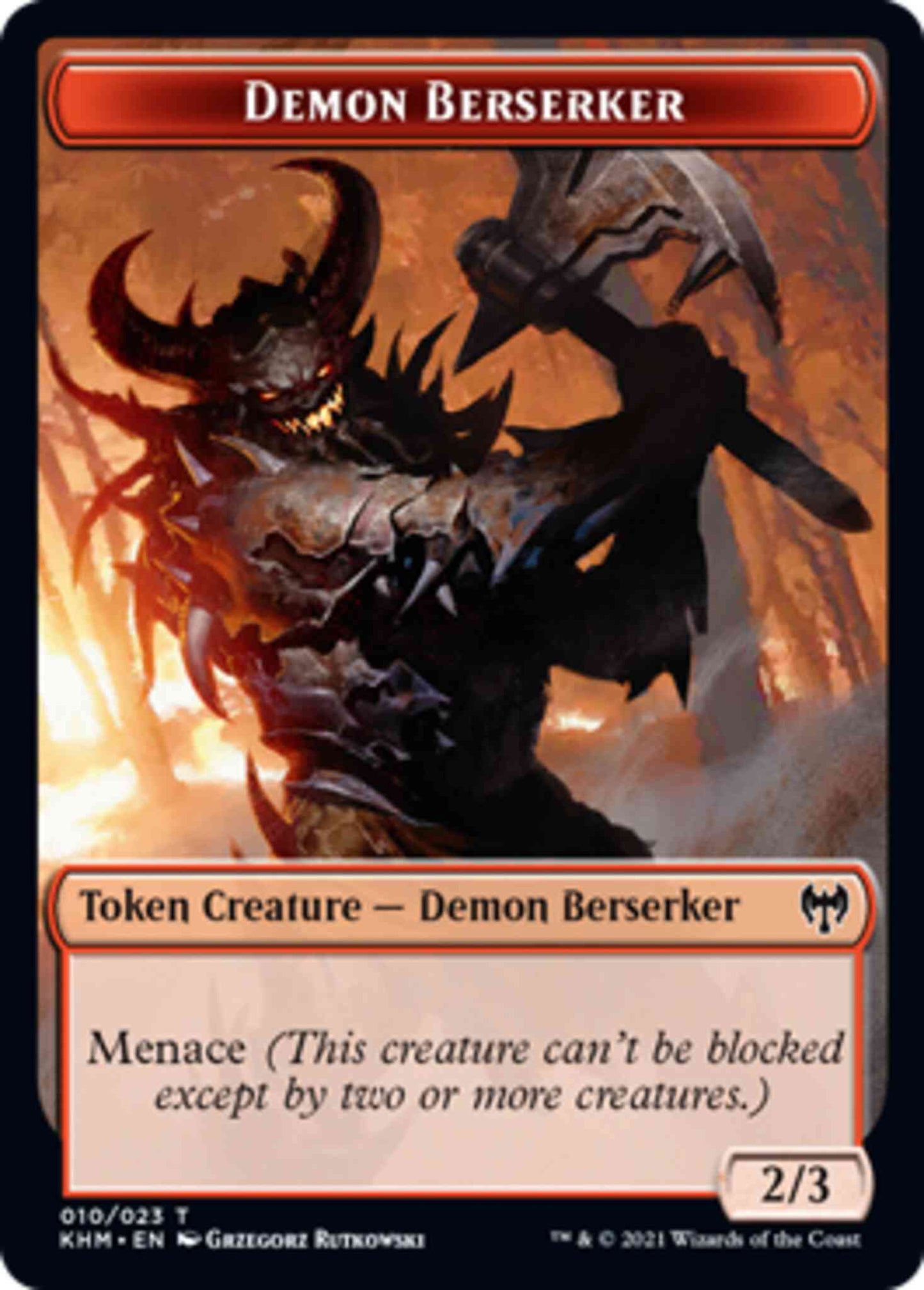 Demon Berserker Token [10] [Kaldheim Tokens] [Non-Foil]