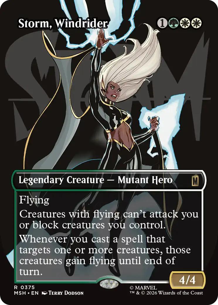 Storm, Windrider [375] [Borderless] [Logo] [Marvel Super Heroes] [Non-Foil]