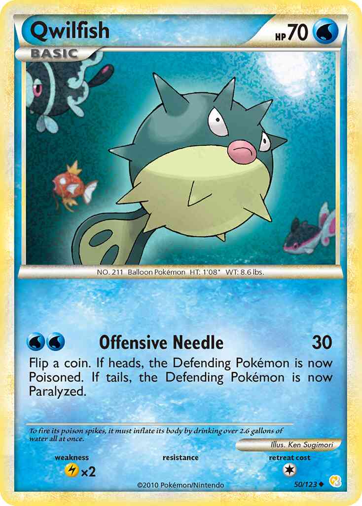 Qwilfish - 50/123 - Uncommon [hgss1-50] [Reverse Holo]