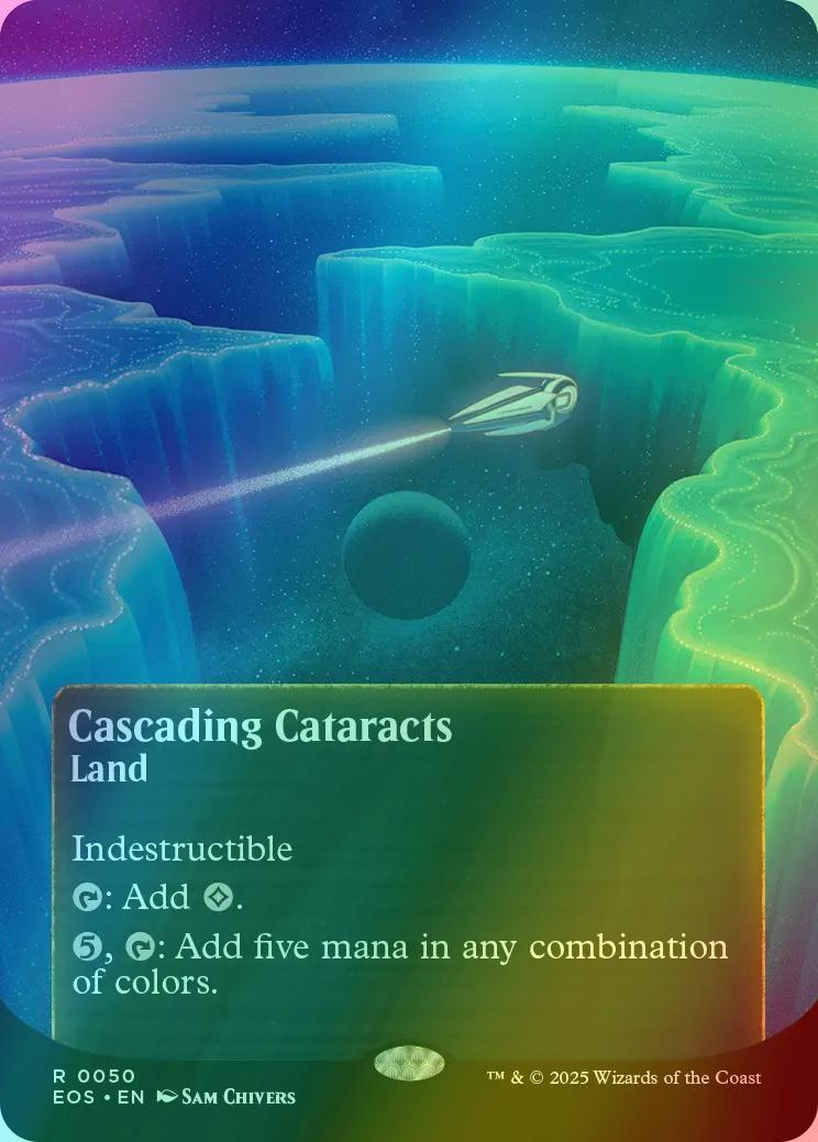 Cascading Cataracts [50] [Borderless] [Poster] [Edge of Eternities: Stellar Sights] [Foil]