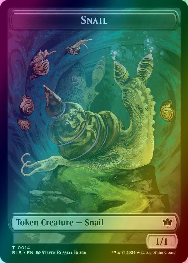 Snail Token (14) // Thundertrap Trainer Token (09) [Bloomburrow: Tokens] [Foil]