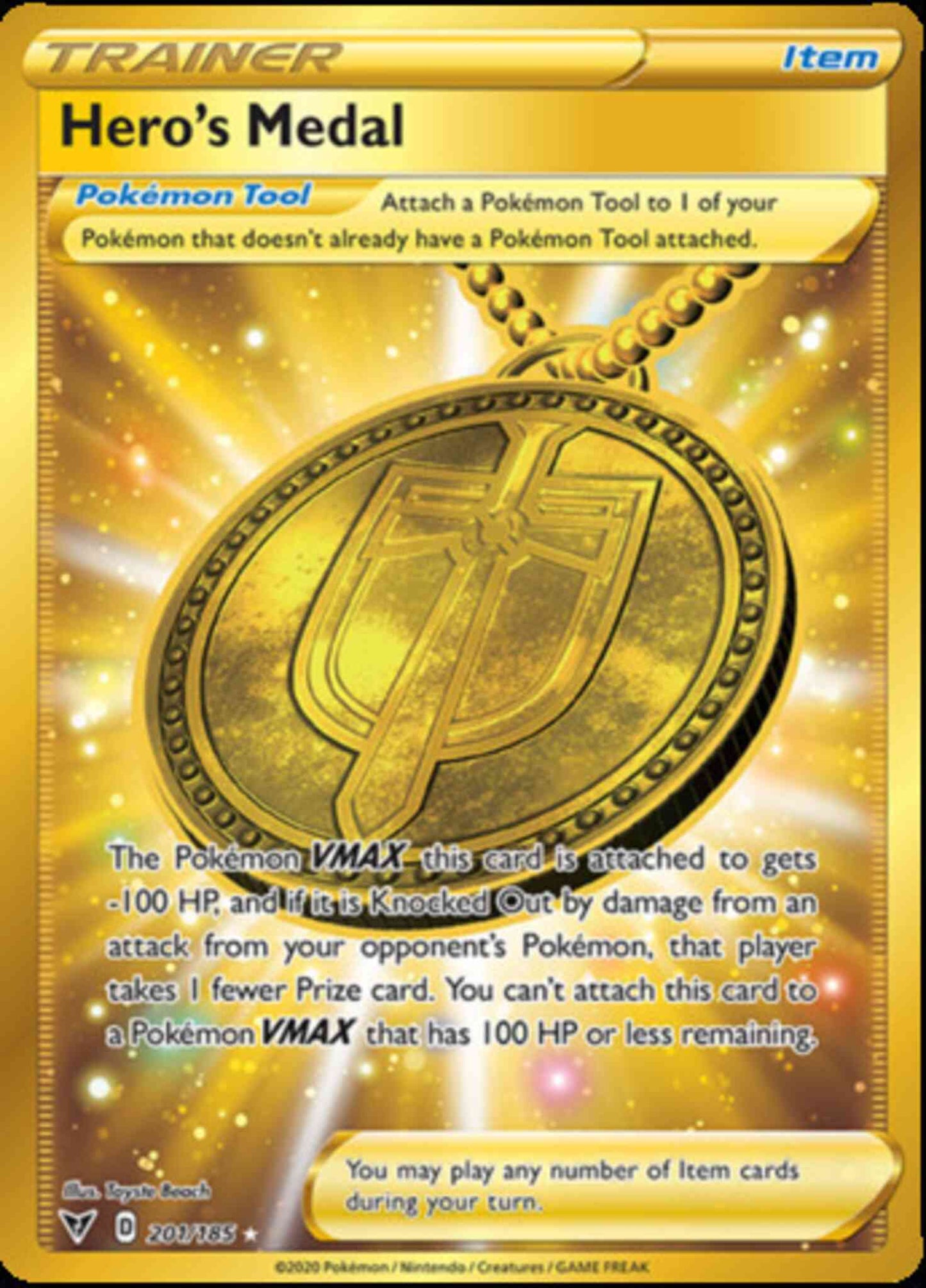 Hero's Medal - 201/185 - Rare Secret [swsh4-201] [Secret]