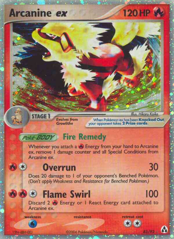 Arcanine ex - 83/92 - Rare Holo EX [ex12-83] [Ultra]