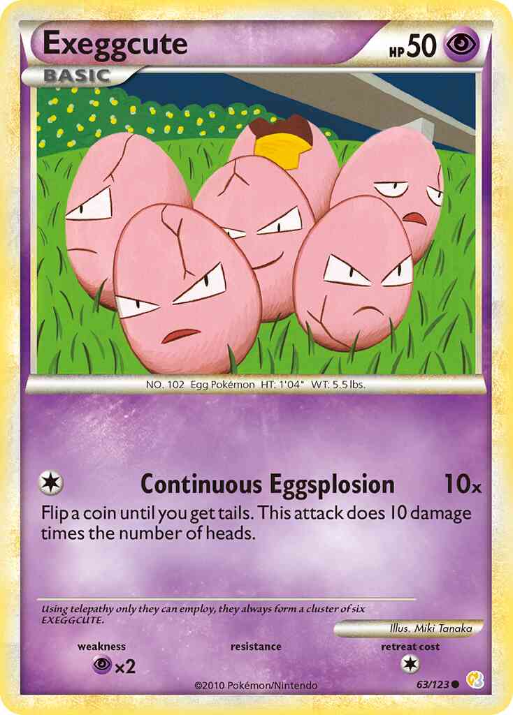 Exeggcute - 63/123 - Common [hgss1-63] [Non-Holo]