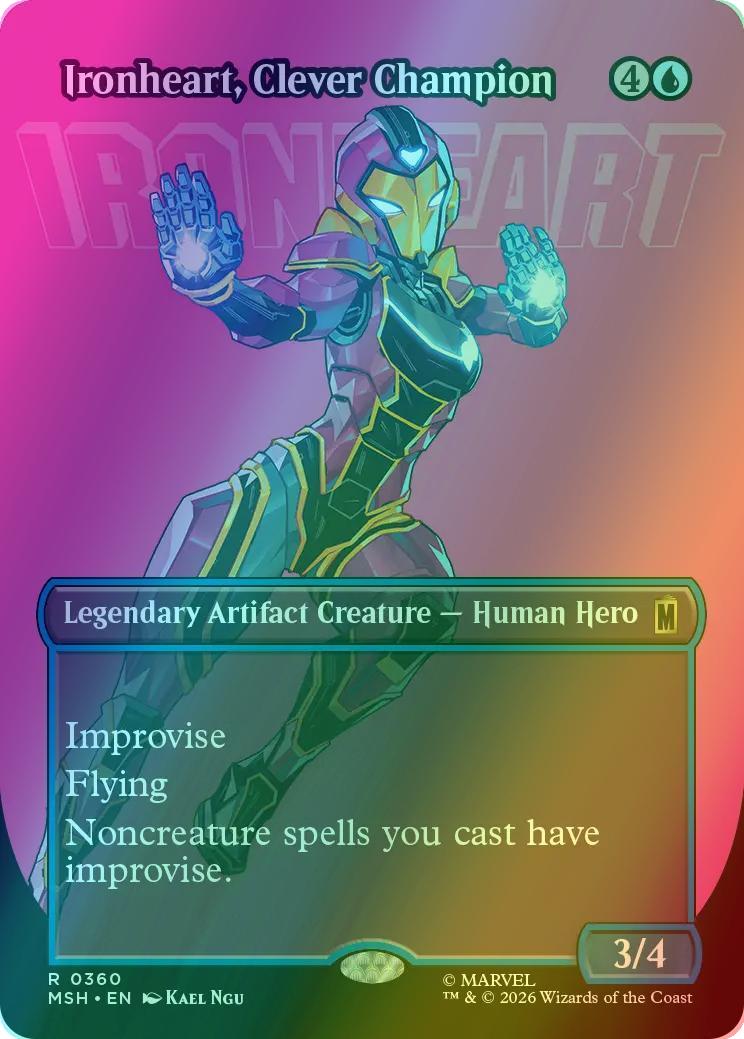 Ironheart, Clever Champion [360] [Borderless] [Logo] [Marvel Super Heroes] [Foil]