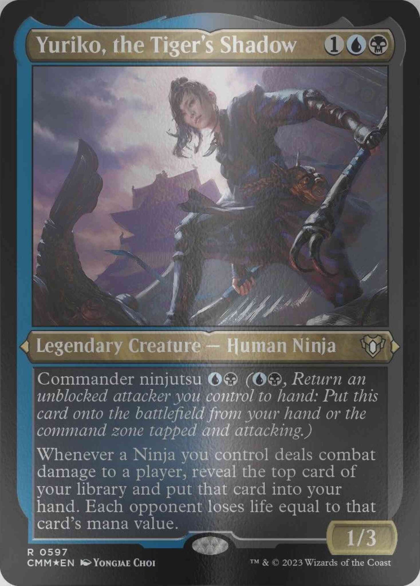 Yuriko, the Tiger's Shadow [597] [Commander Masters] [Etched Foil]