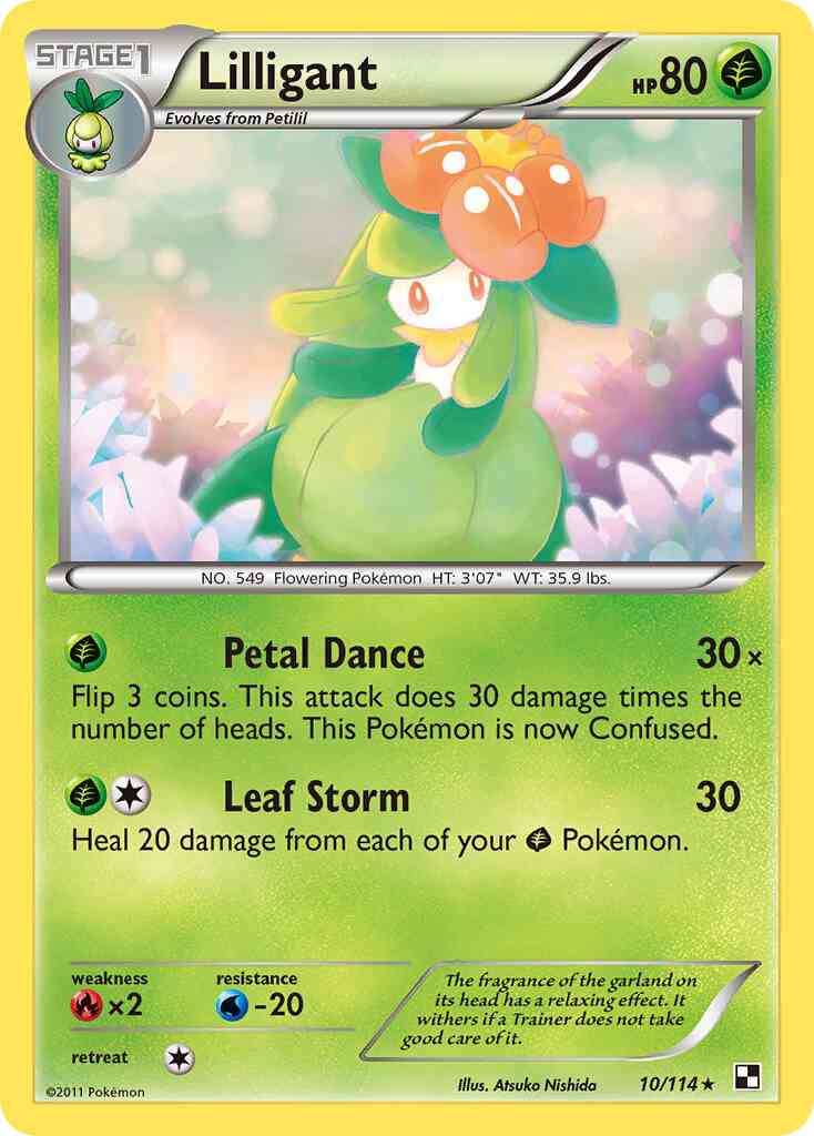 Lilligant - 10/114 - Rare [bw1-10] [Reverse Holo]