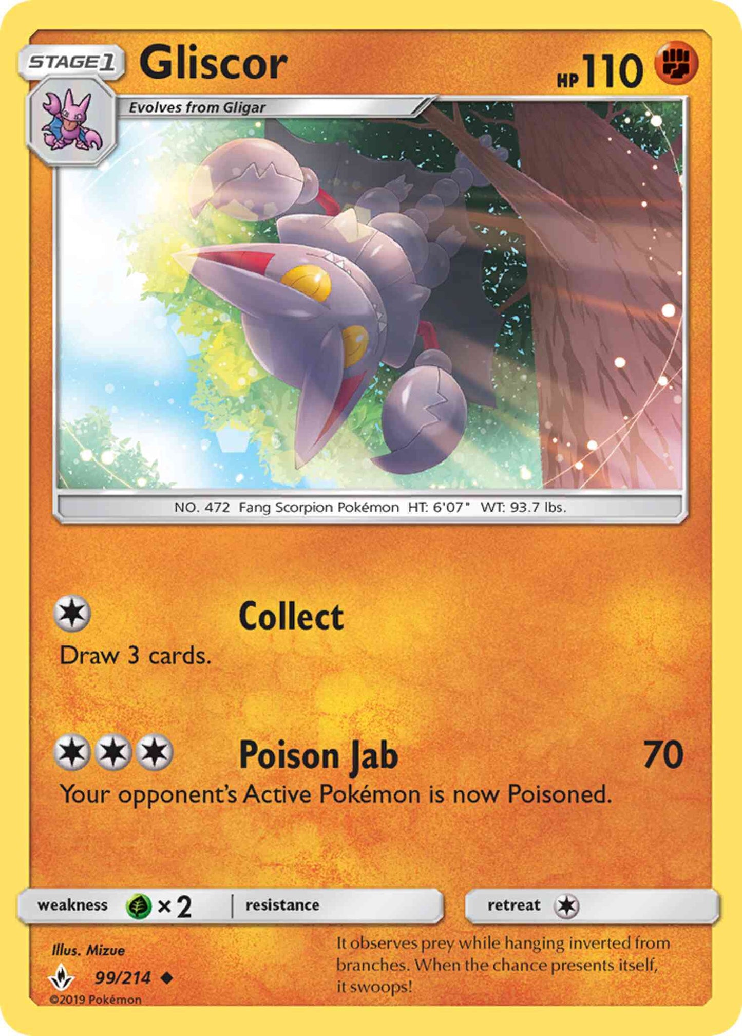 Gliscor - 99/214 - Uncommon [sm10-99] [Non-Holo]
