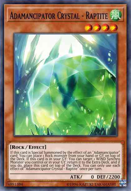 Adamancipator Crystal - Raptite - SESL-EN005 - Super Rare - 1st Edition