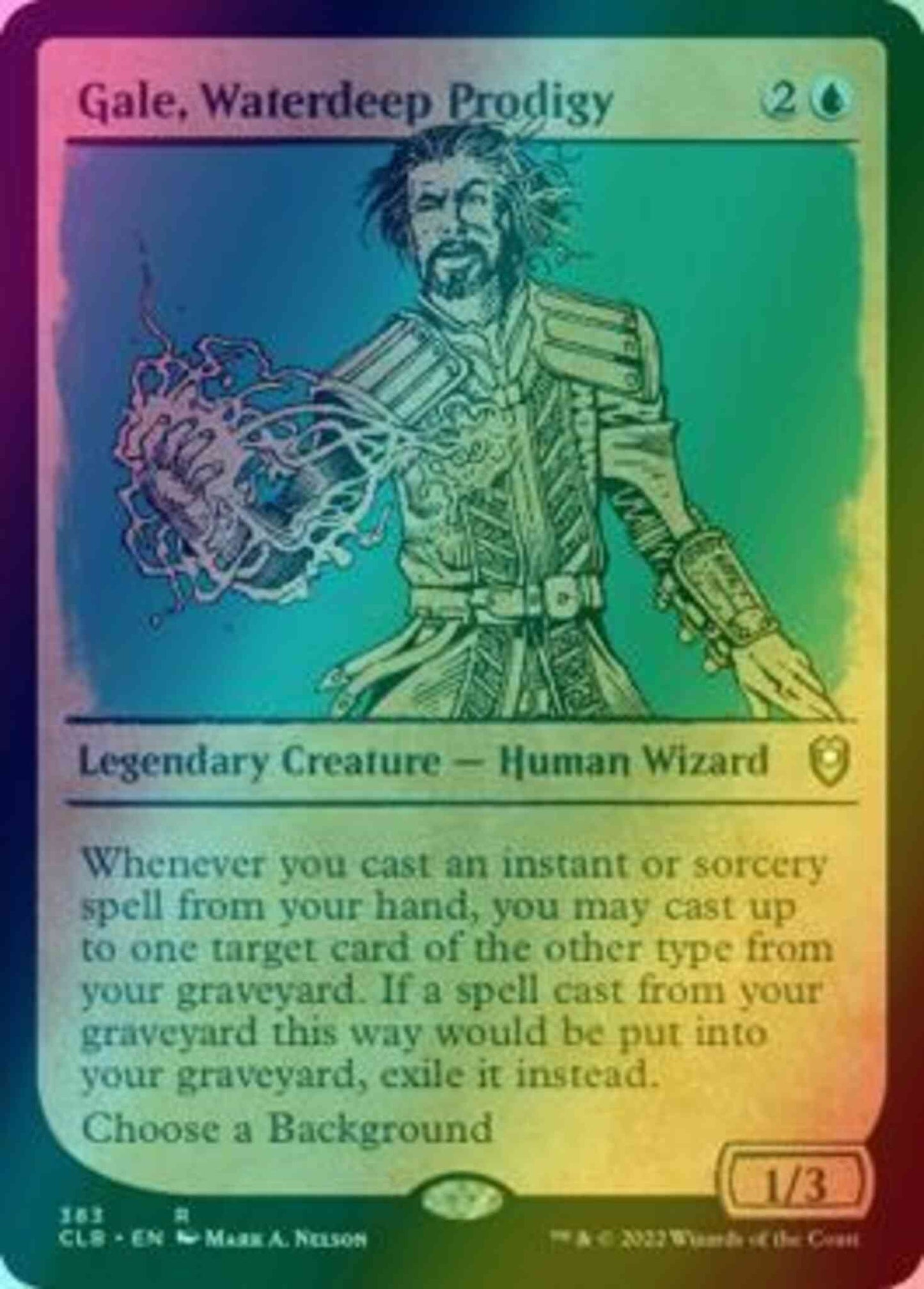 Gale, Waterdeep Prodigy [383] [Rulebook Showcase] [Commander Legends: Battle for Baldur's Gate] [Foil]