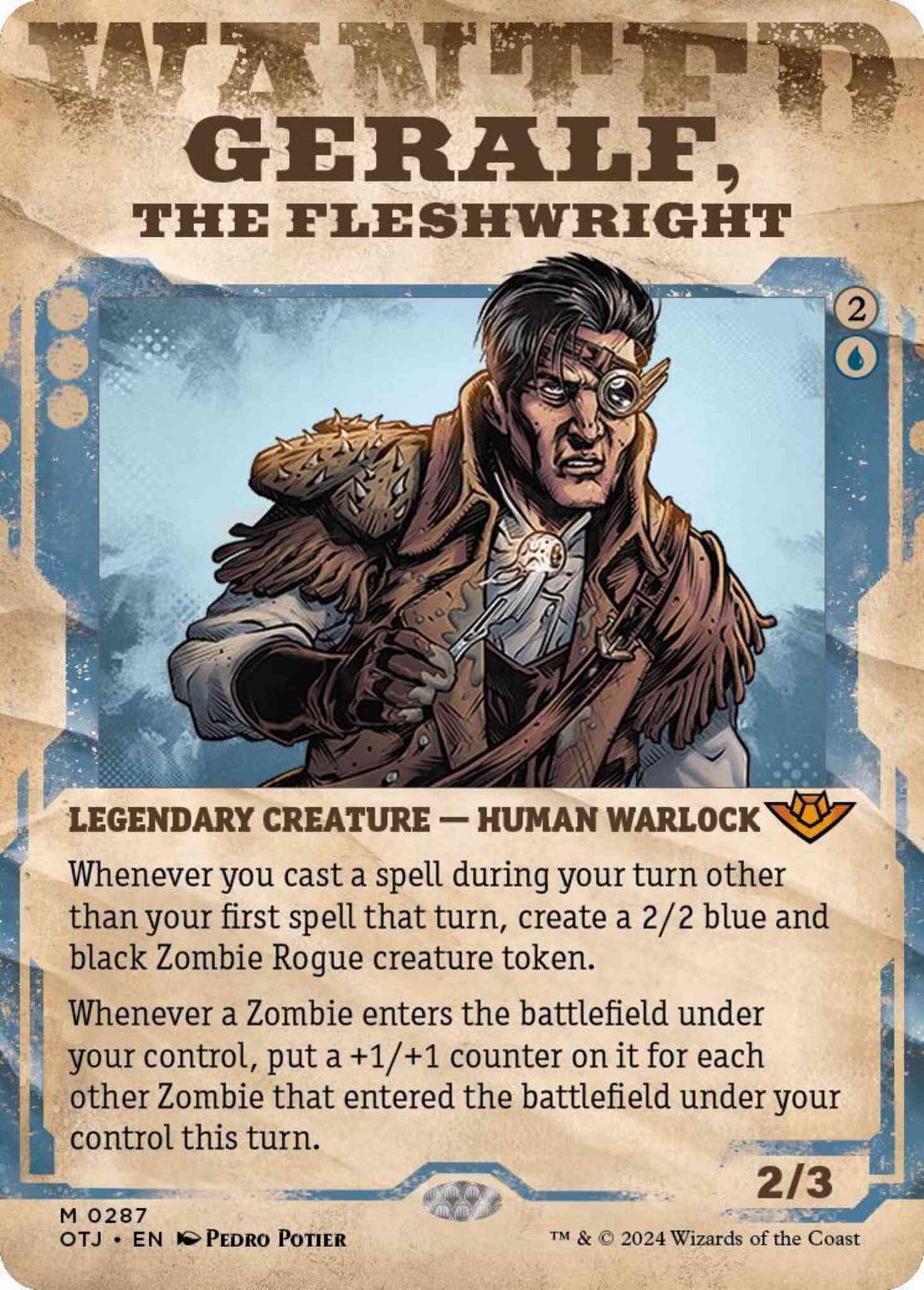 Geralf, the Fleshwright [287] [Wanted Poster Showcase] [Outlaws of Thunder Junction] [Non-Foil]