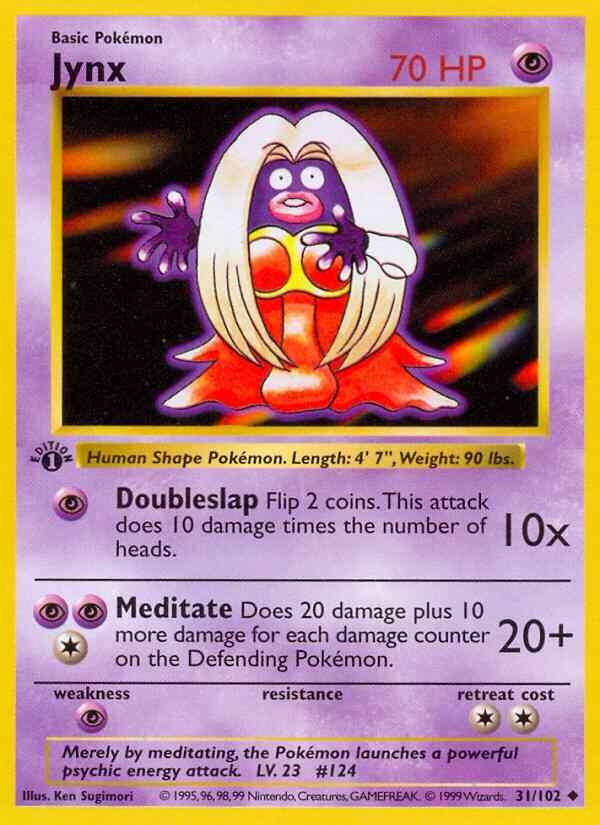 Jynx - 31/102 - Uncommon - 1st Edition [base1-31] [Non-Holo]