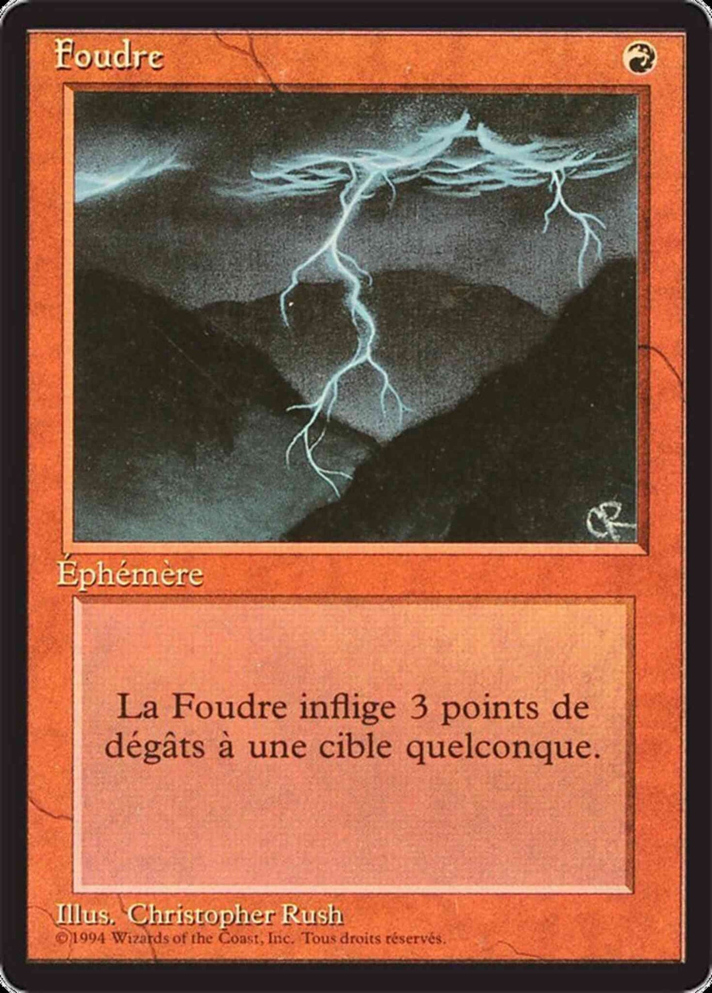 Lightning Bolt - French [162] [Foreign Black Border: French] [Non-Foil]