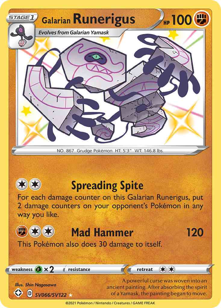 Galarian Runerigus - SV066/SV122 - Rare Shiny [swsh45sv-SV066] [Holo]