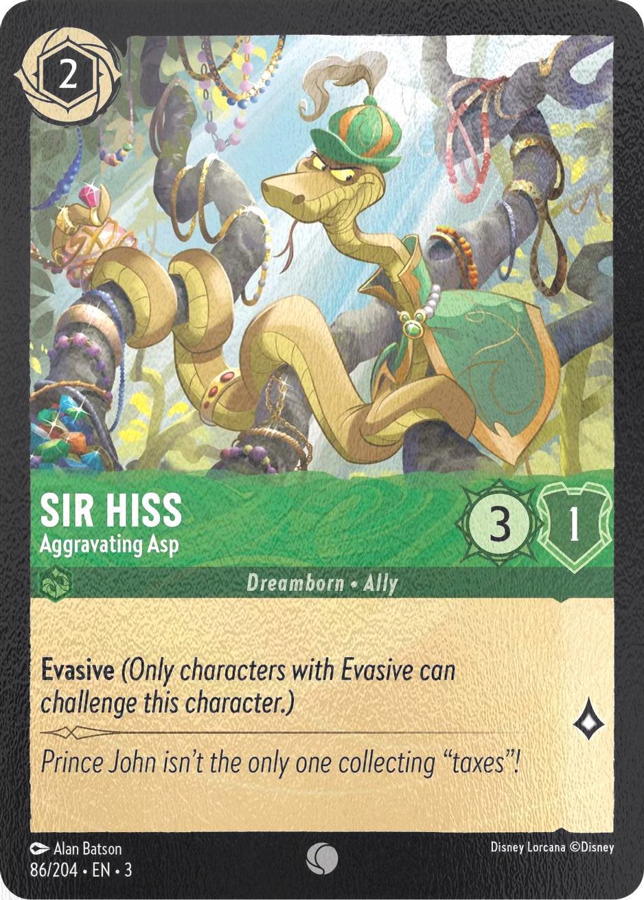 Sir Hiss - Aggravating Asp - 86/204 [Into the Inklands] [Cold Foil]