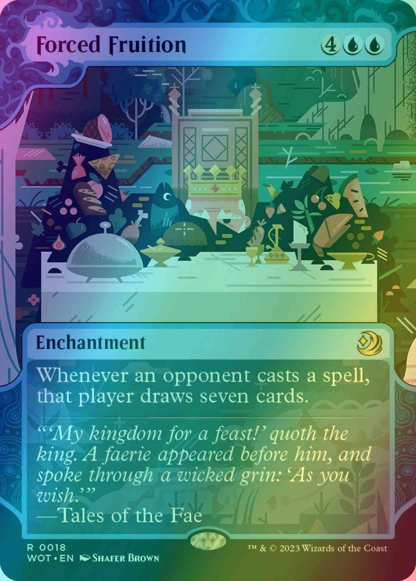 Forced Fruition [18] [Enchanting Tale Showcase] [Wilds of Eldraine: Enchanting Tales] [Foil]