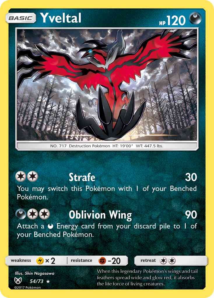 Yveltal - 54/73 - Rare Holo [sm35-54] [Holo]