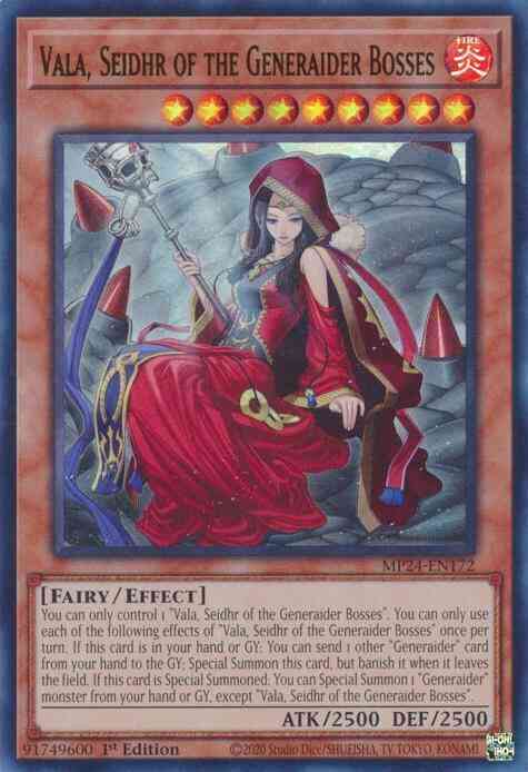 Vala, Seidhr of the Generaider Bosses - MP24-EN172 - Ultra Rare - 1st Edition