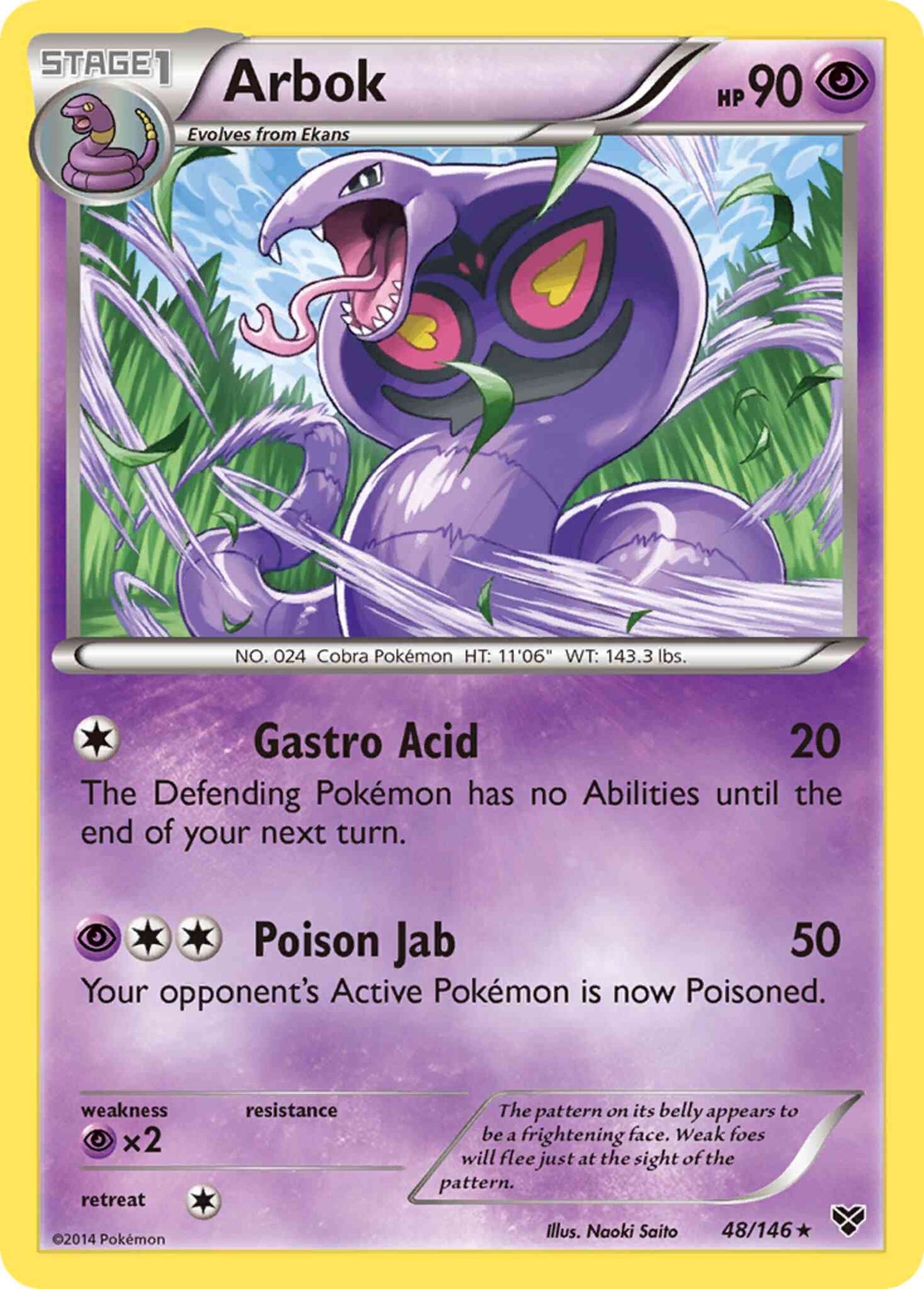 Arbok - 48/146 - Rare [xy1-48] [Reverse Holo]