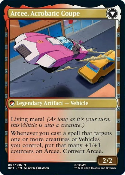 Arcee, Sharpshooter // Arcee, Acrobatic Coupe [7] [Universes Beyond: Transformers] [Non-Foil]