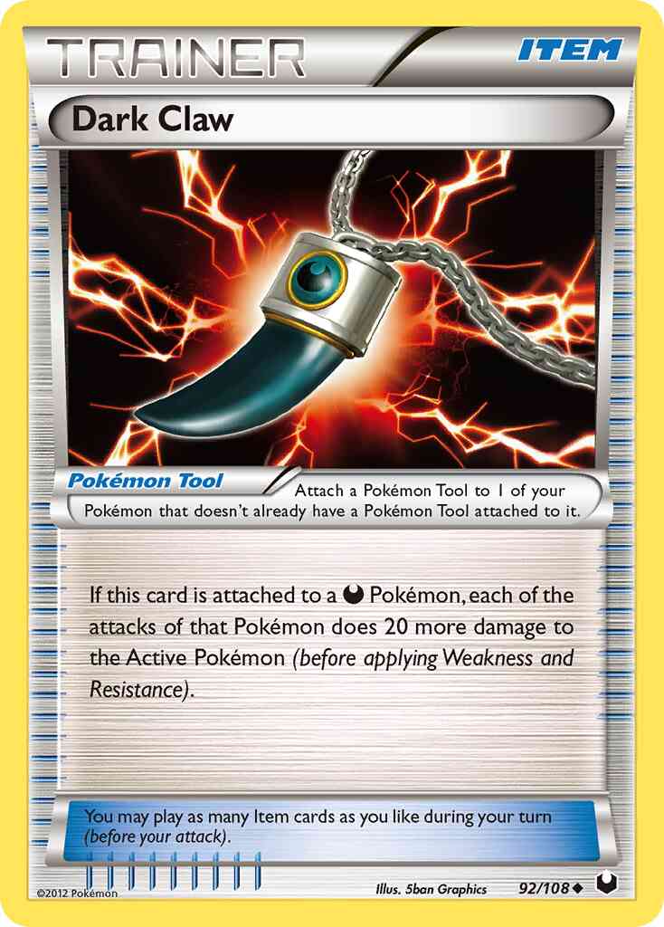 Dark Claw - 92/108 - Uncommon [bw5-92] [Non-Holo]
