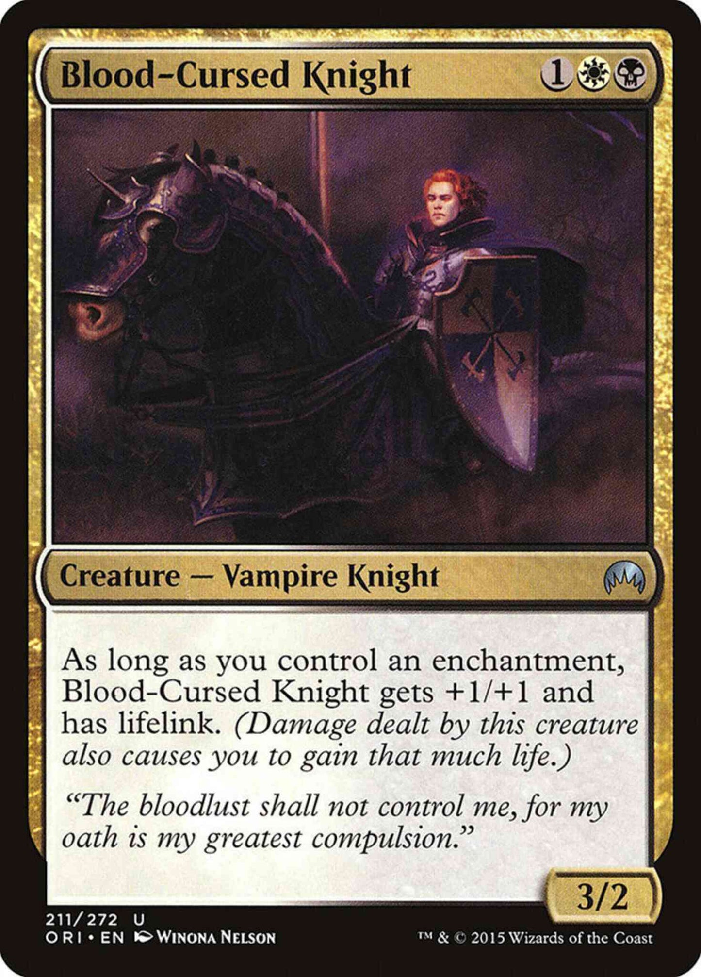 Blood-Cursed Knight [211] [Magic Origins] [Non-Foil]