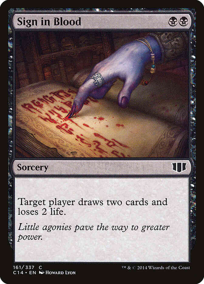 Sign in Blood [161] [Commander 2014] [Non-Foil]