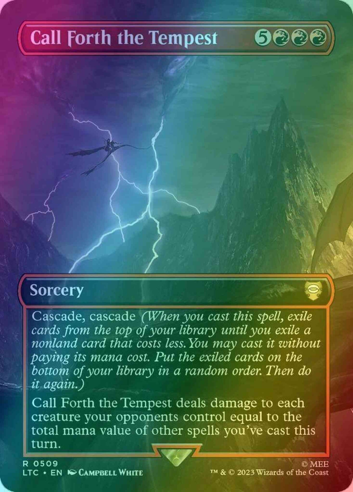 Call Forth the Tempest [509] [Borderless] [The Lord of the Rings: Tales of Middle-earth: Commander] [Foil]