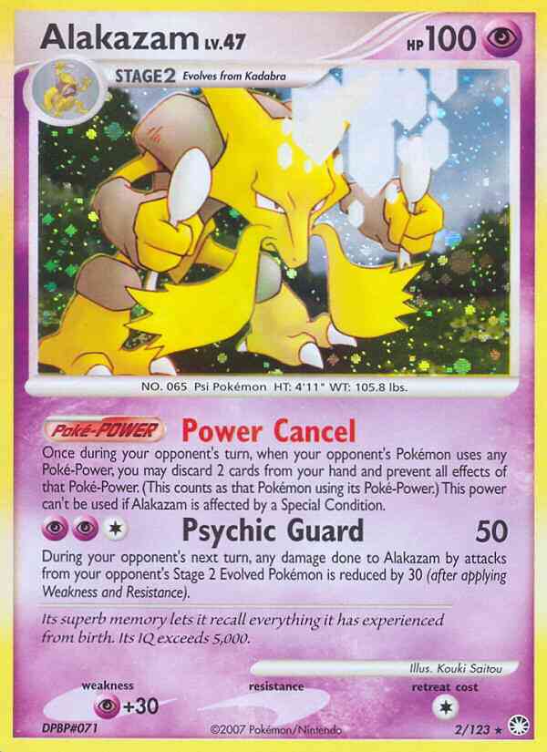 Alakazam - 2/123 - Rare Holo [dp2-2] [Reverse Holo]